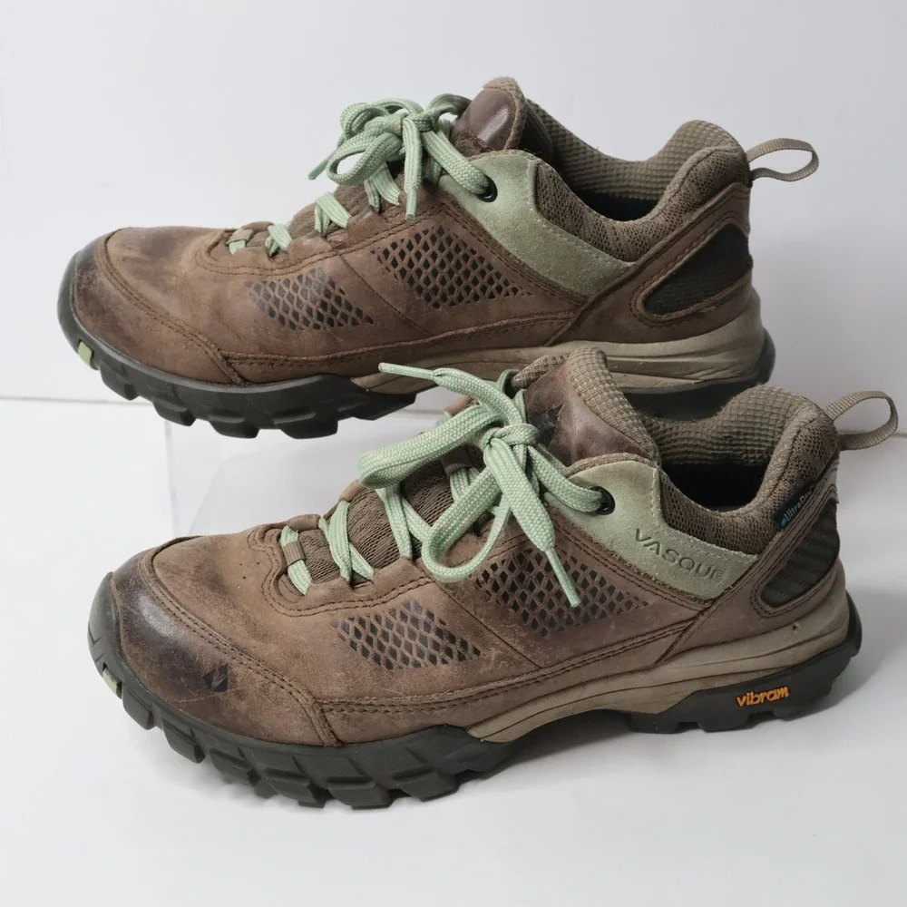 Vasque Talus AT Low UltraDry Womens 8.5W Brown Leather Hiking Shoes 7367 WDE